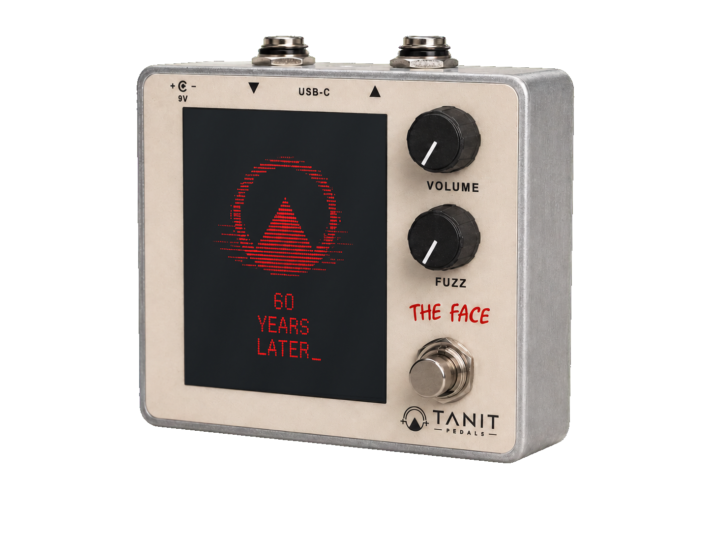 Pédale fuzz Tanit THE FACE avec écran TFT mat parfaitement intégré